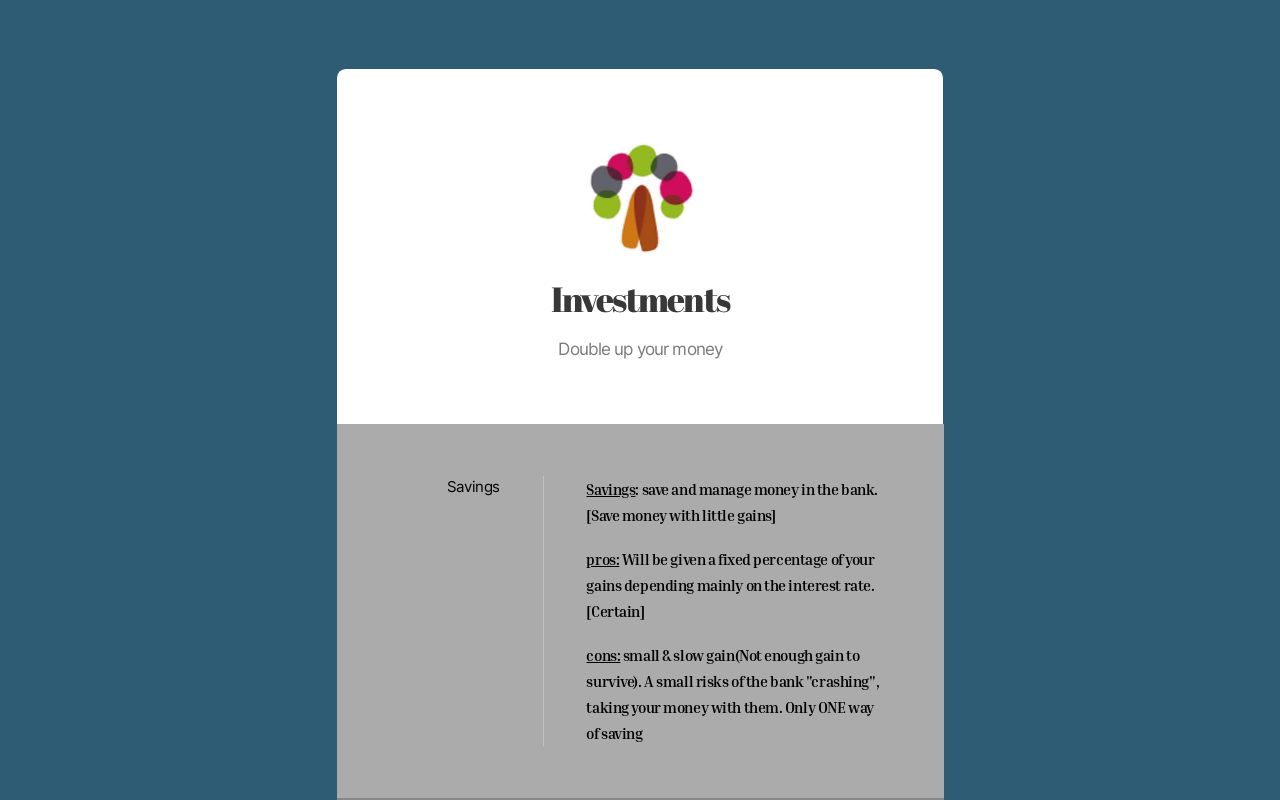 Carrd profile picture for @investments